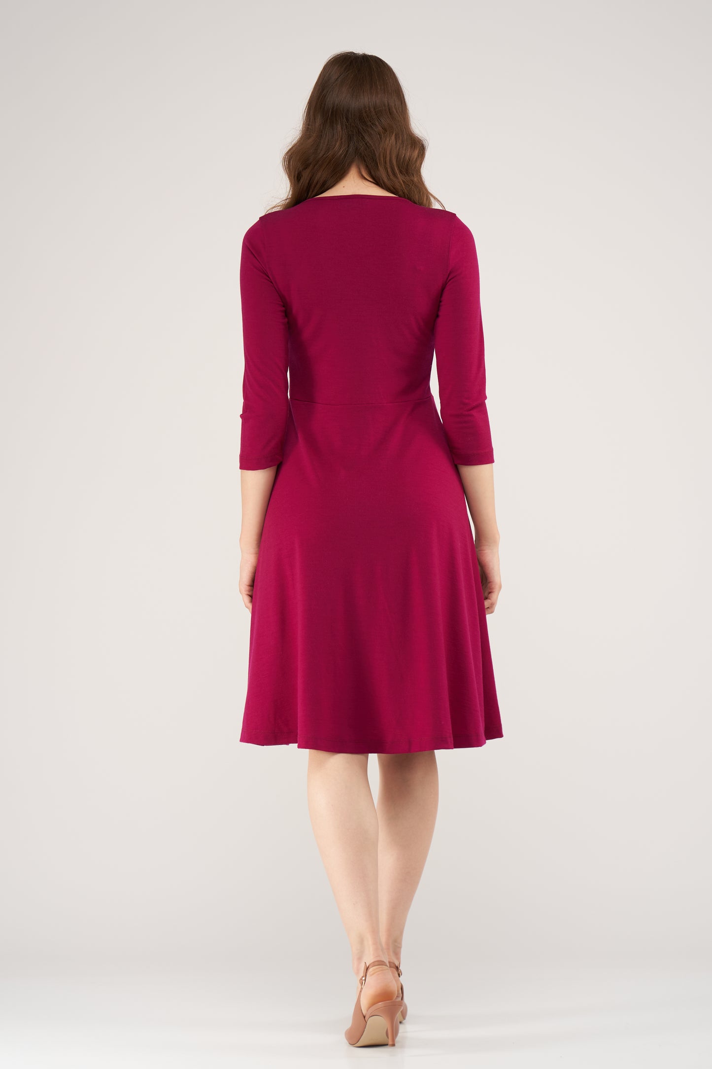 Stephanie Merino Dress Magenta