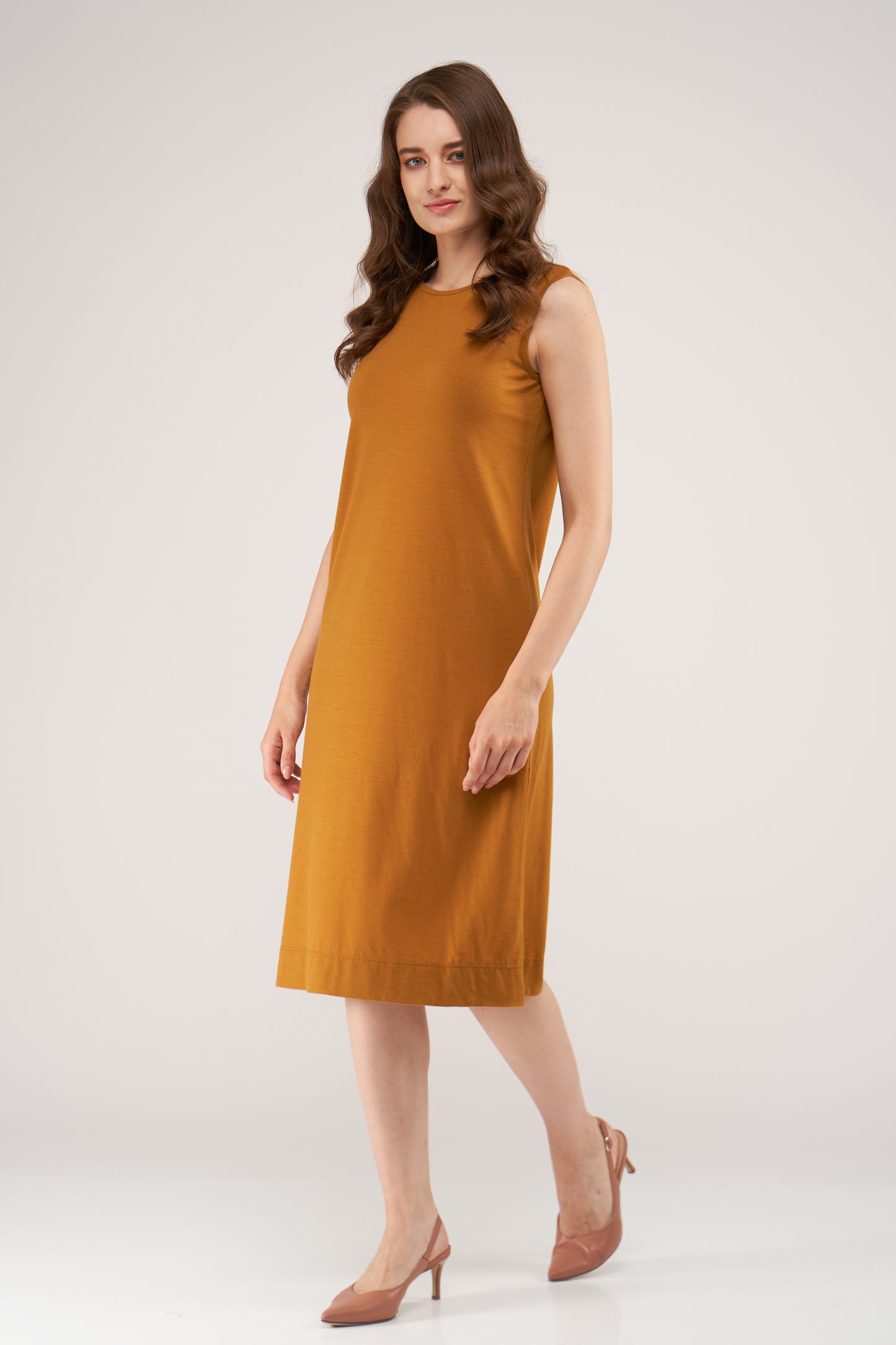 Lara Merino Dress Mustard