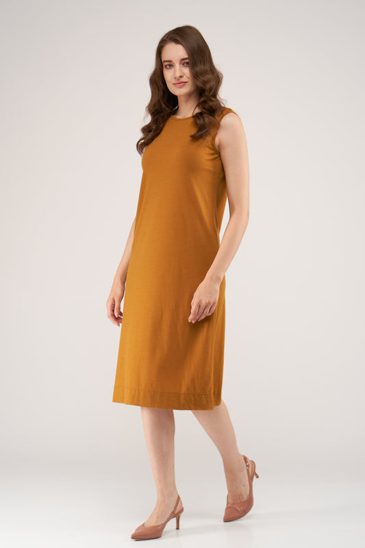 Lara Merino Dress Mustard