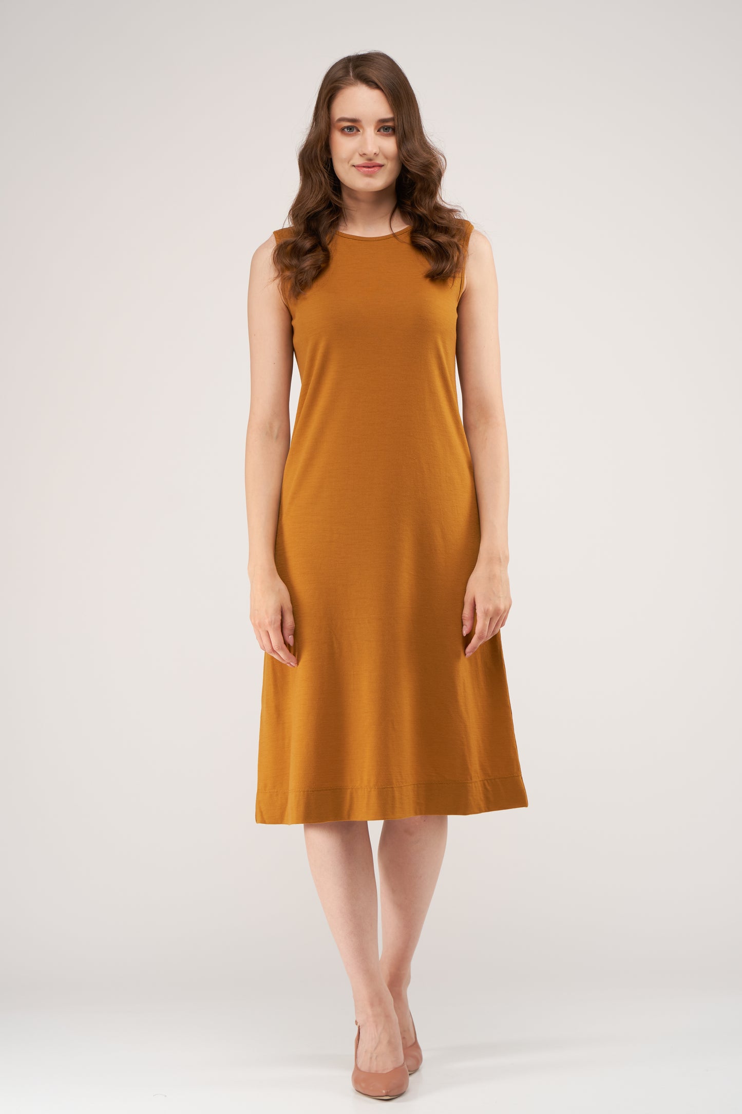 Lara Merino Dress Mustard