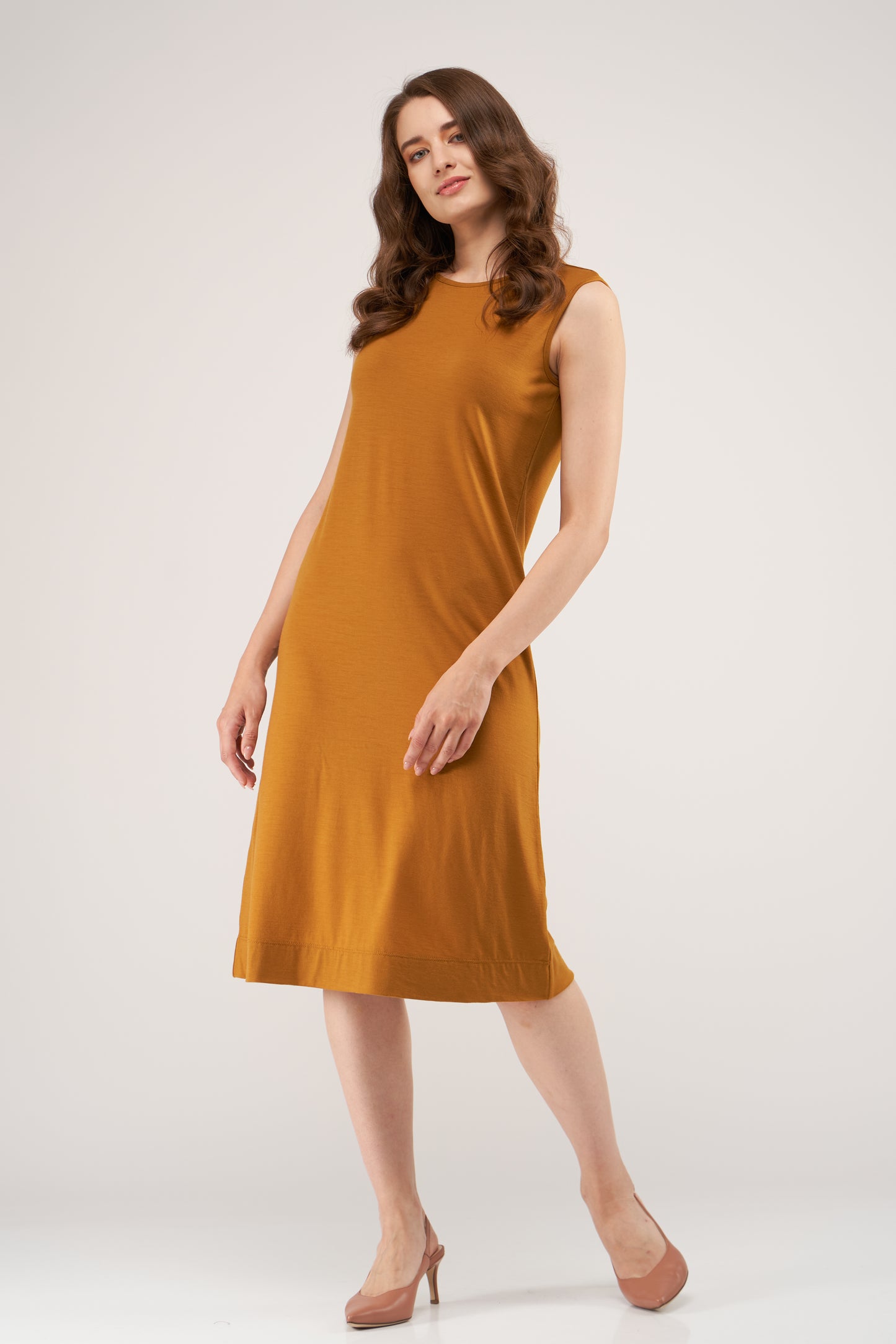 Lara Merino Dress Mustard