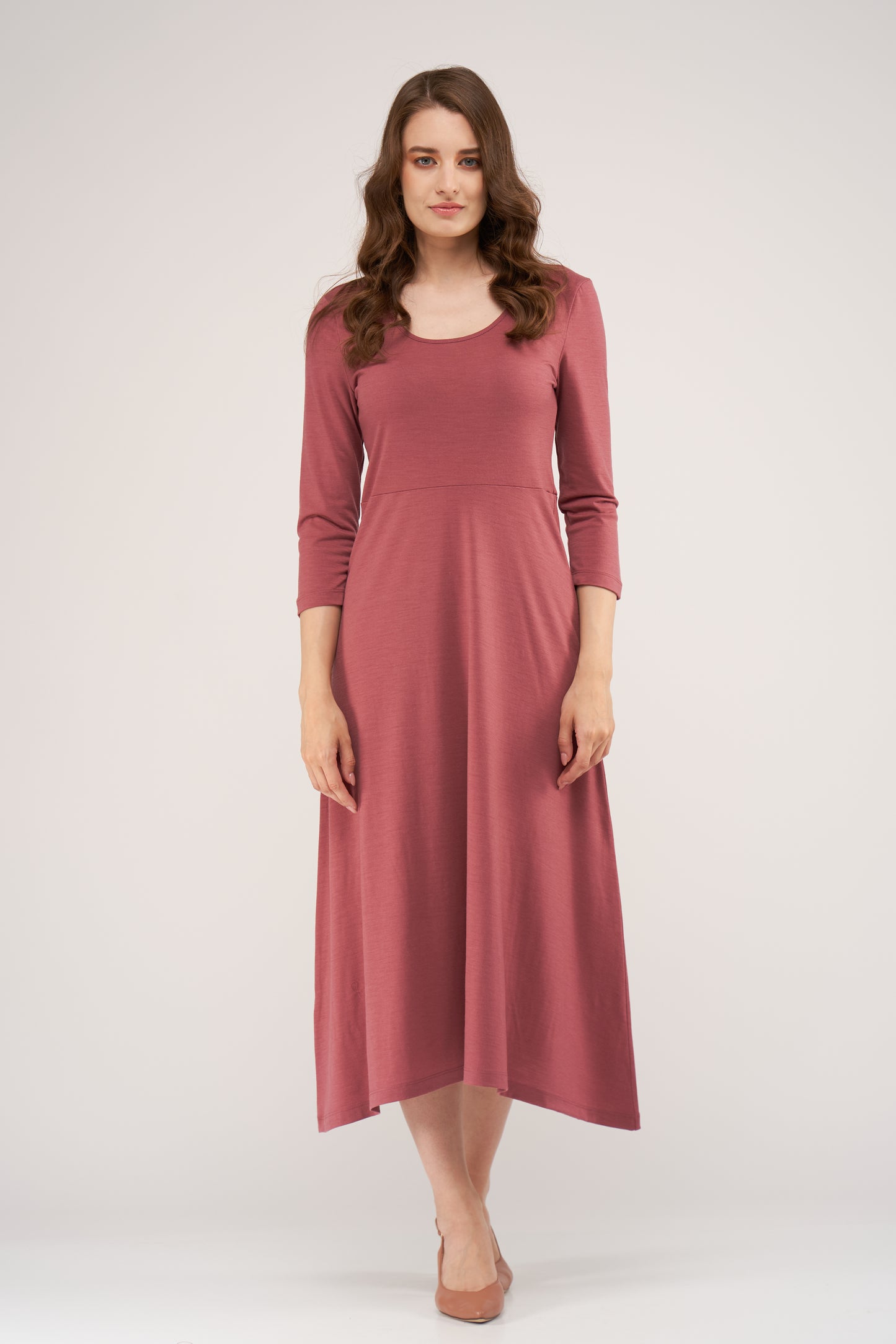 Sophie Merino Dress Rosewood