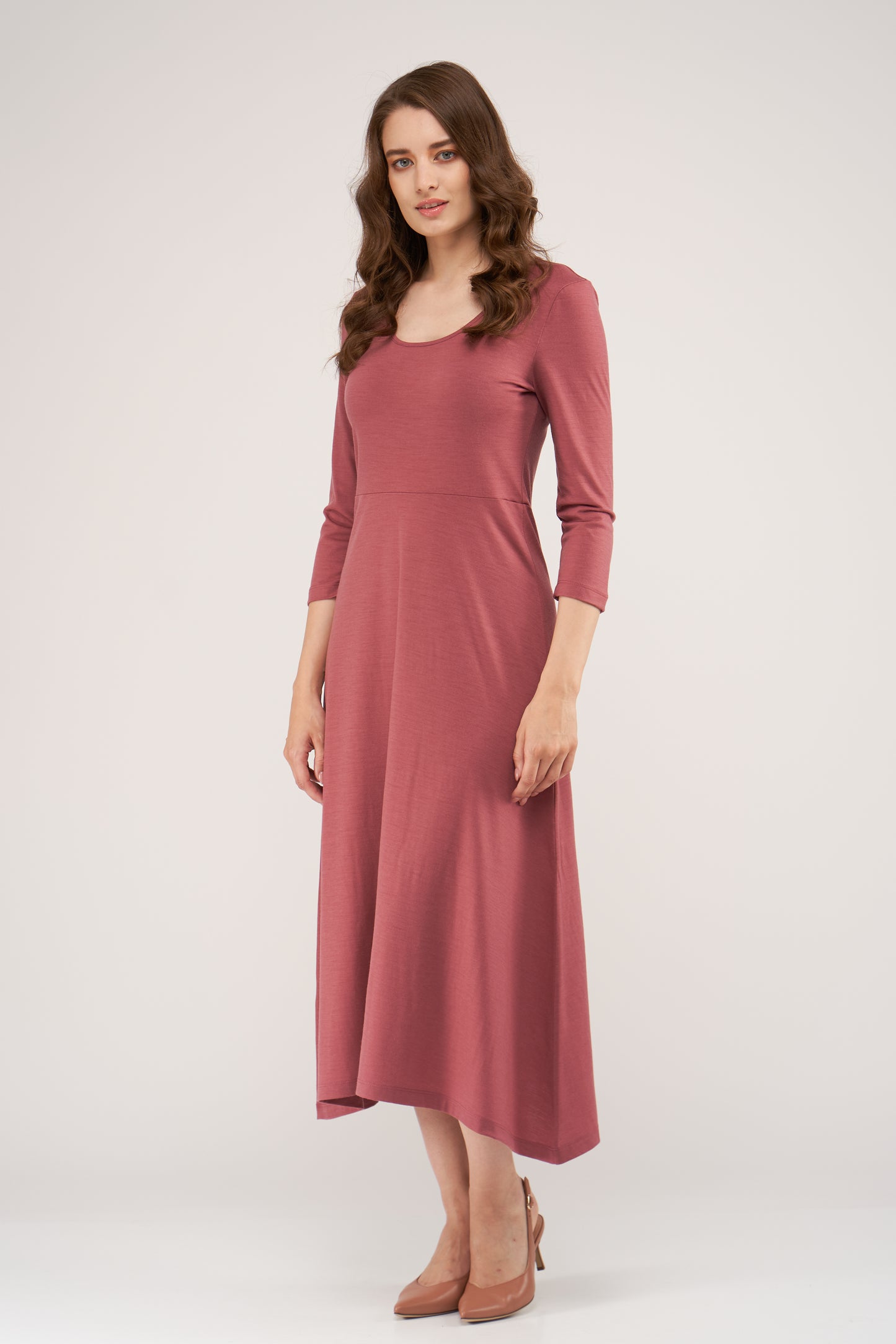 Sophie Merino Dress Rosewood