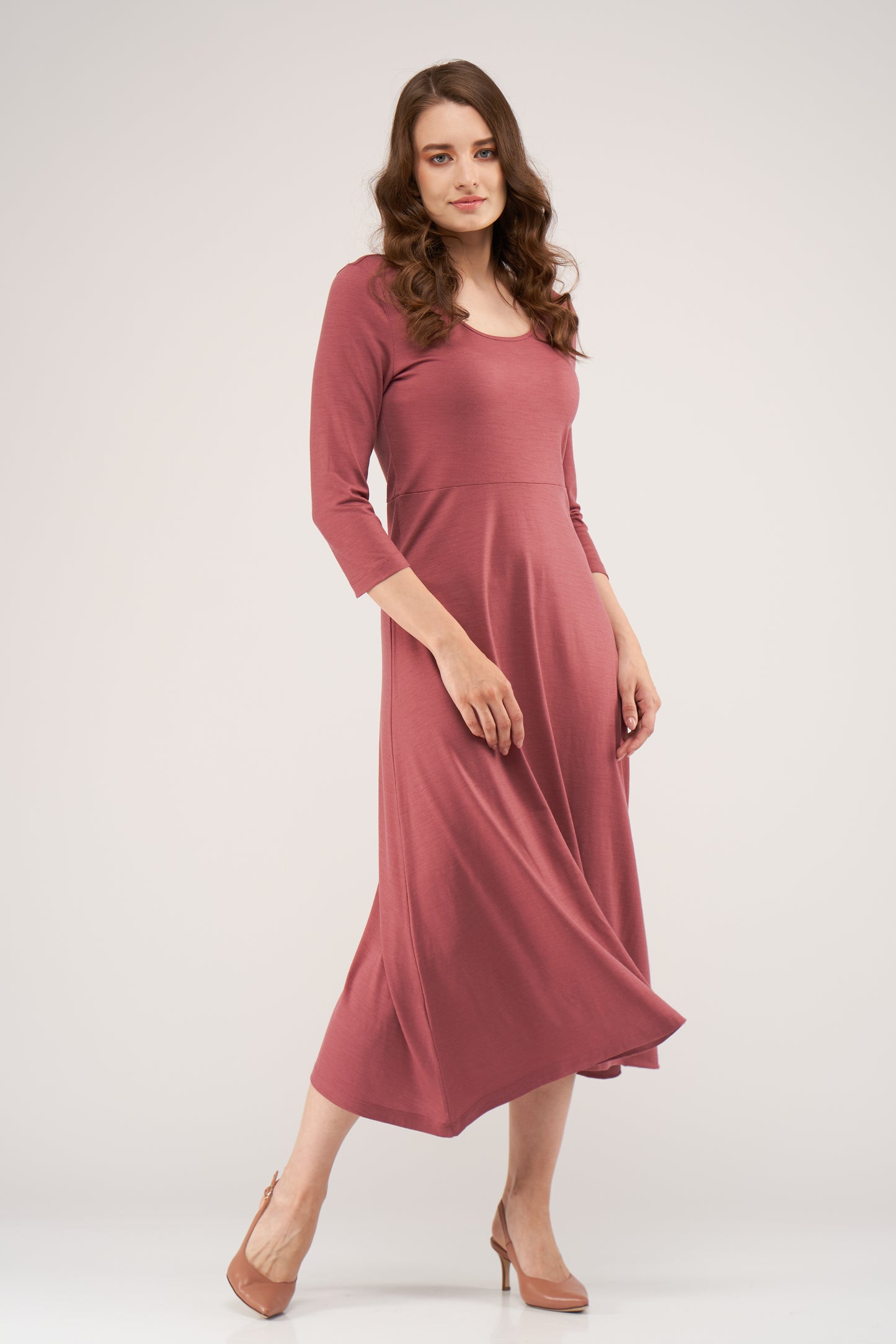 Sophie Merino Dress Rosewood