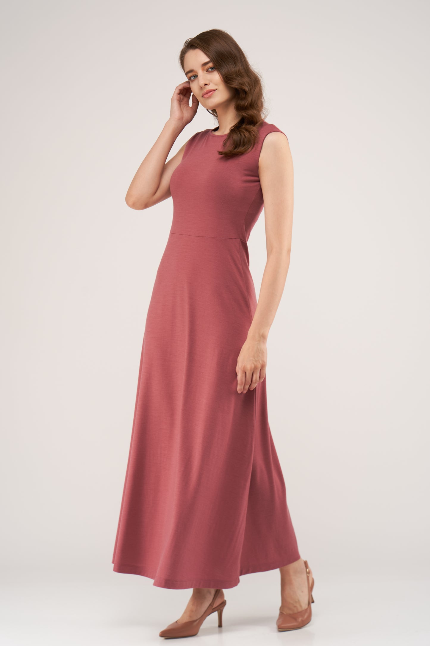 Kate Merino Dress Rosewood