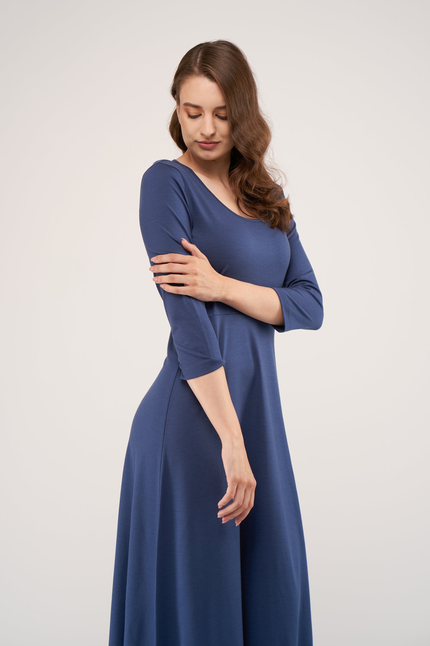 Sophie Merino Dress Moonlight Blue