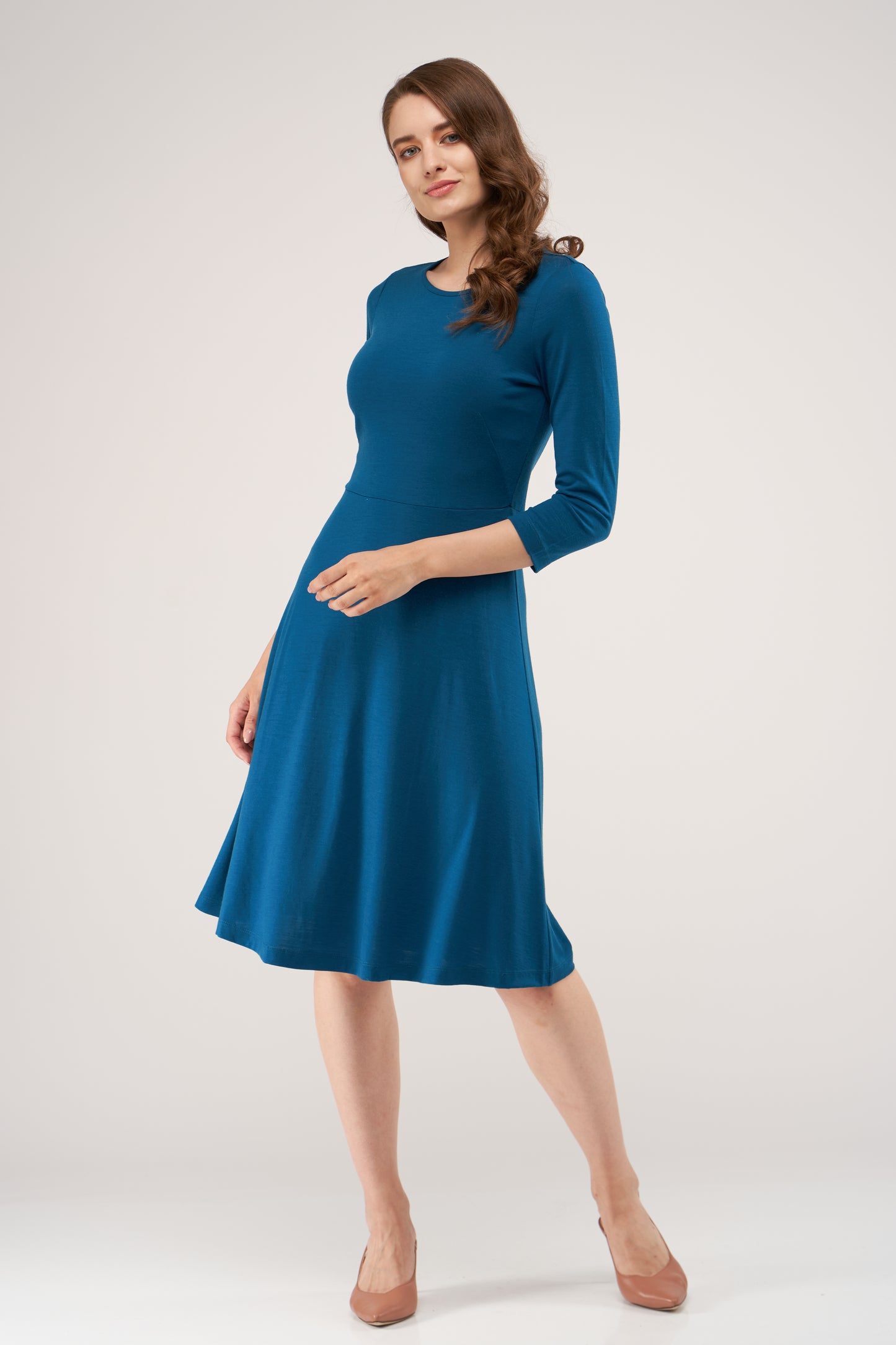 Stephanie Merino Dress Teal