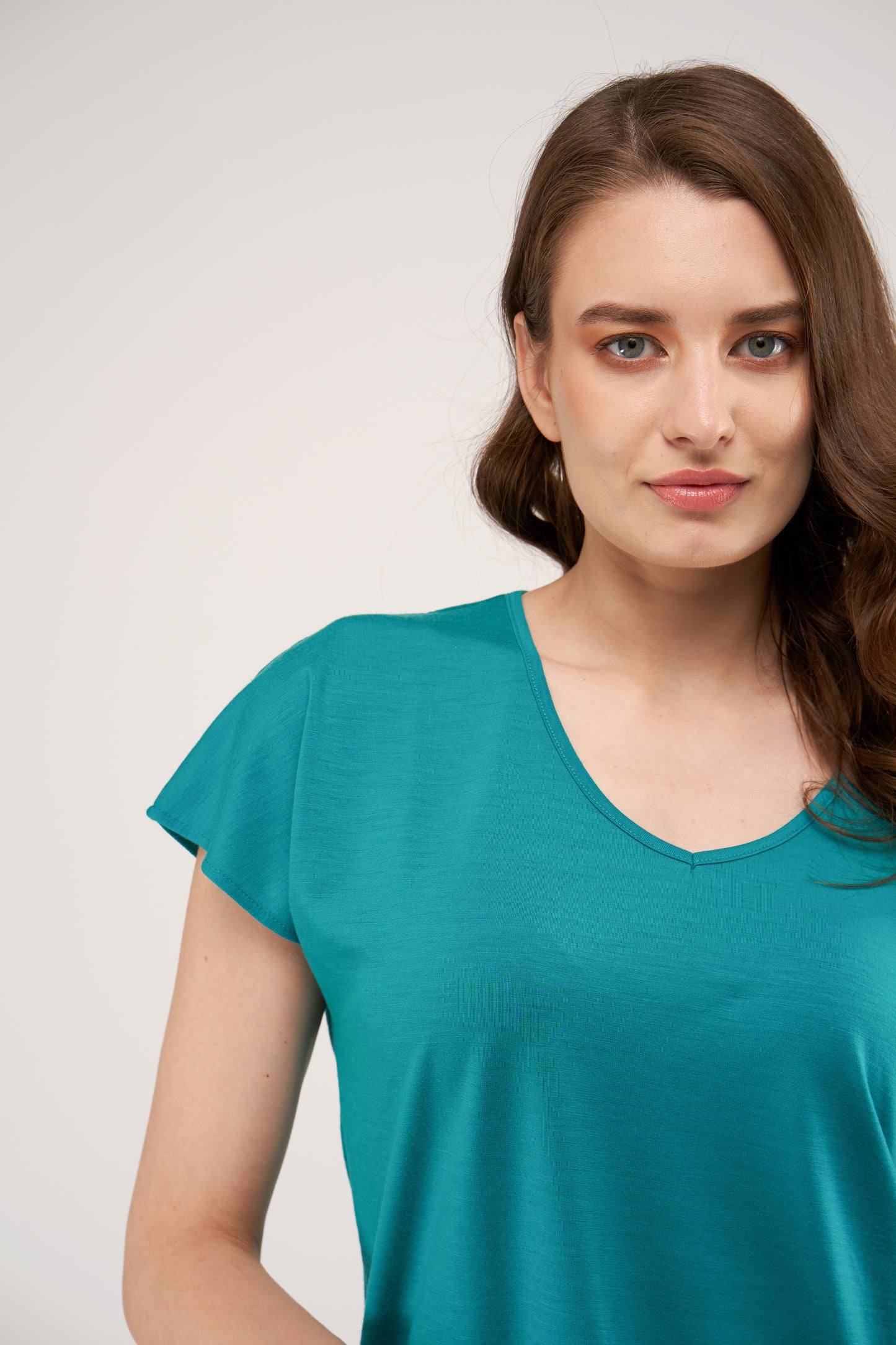 Coleen Merino Loose Top Emerald