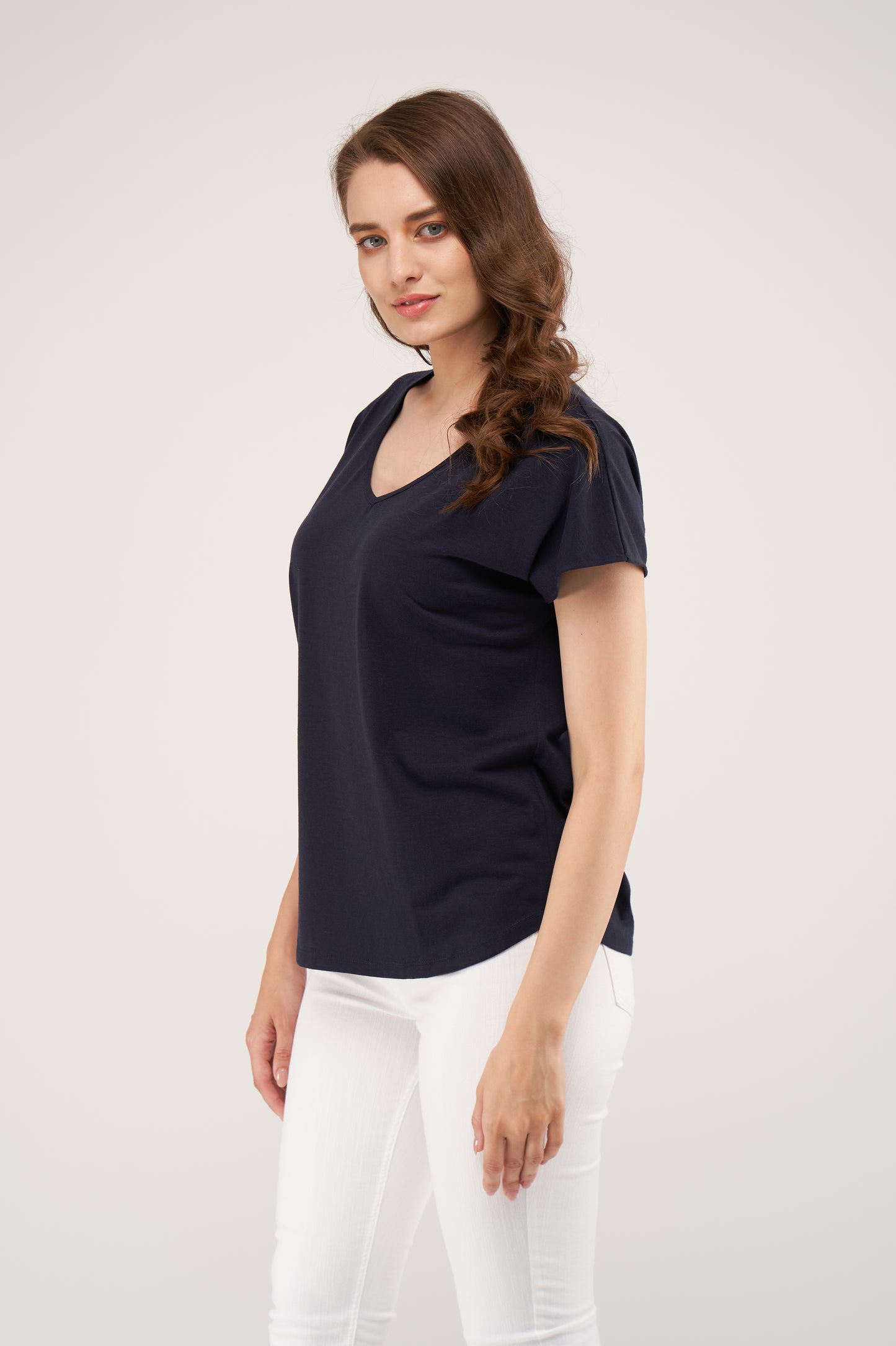 Coleen Merino Loose Top Ink