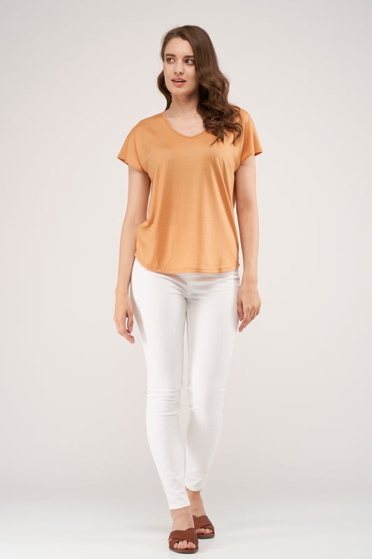 Coleen Merino Loose Top Golden