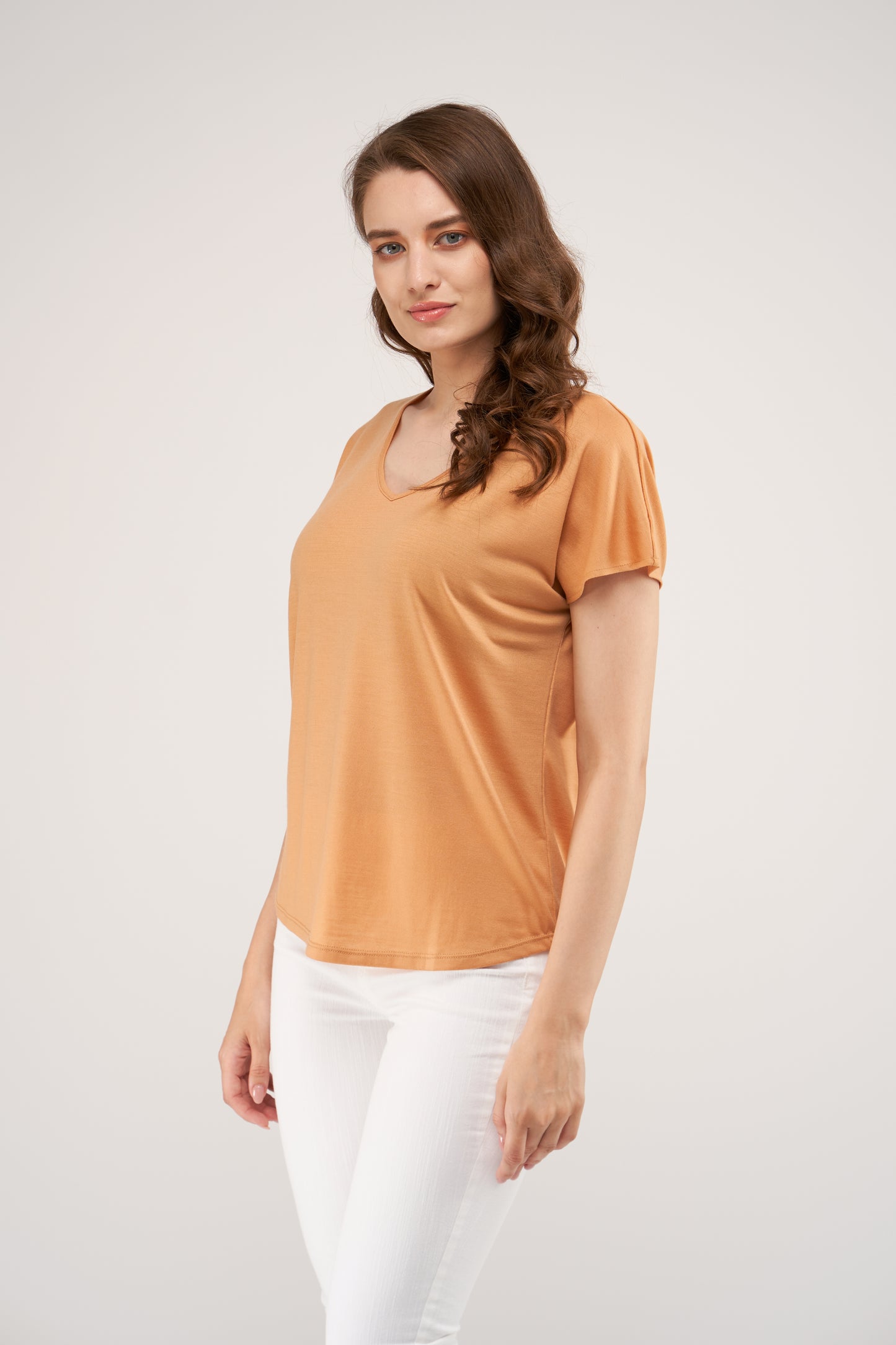 Coleen Merino Loose Top Golden