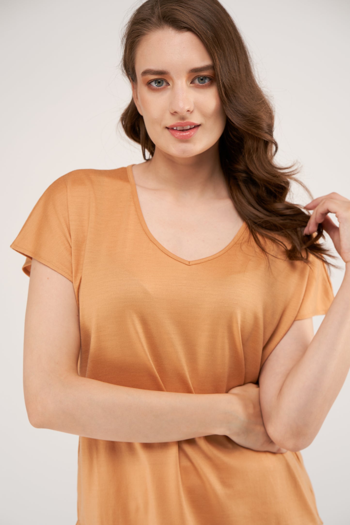 Coleen Merino Loose Top Golden