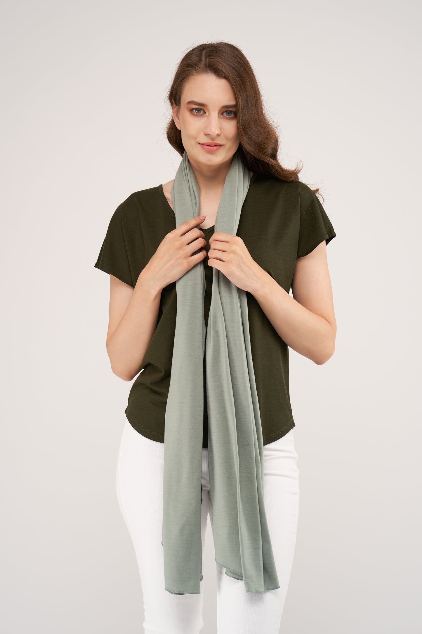 Light Merino Scarf Mint