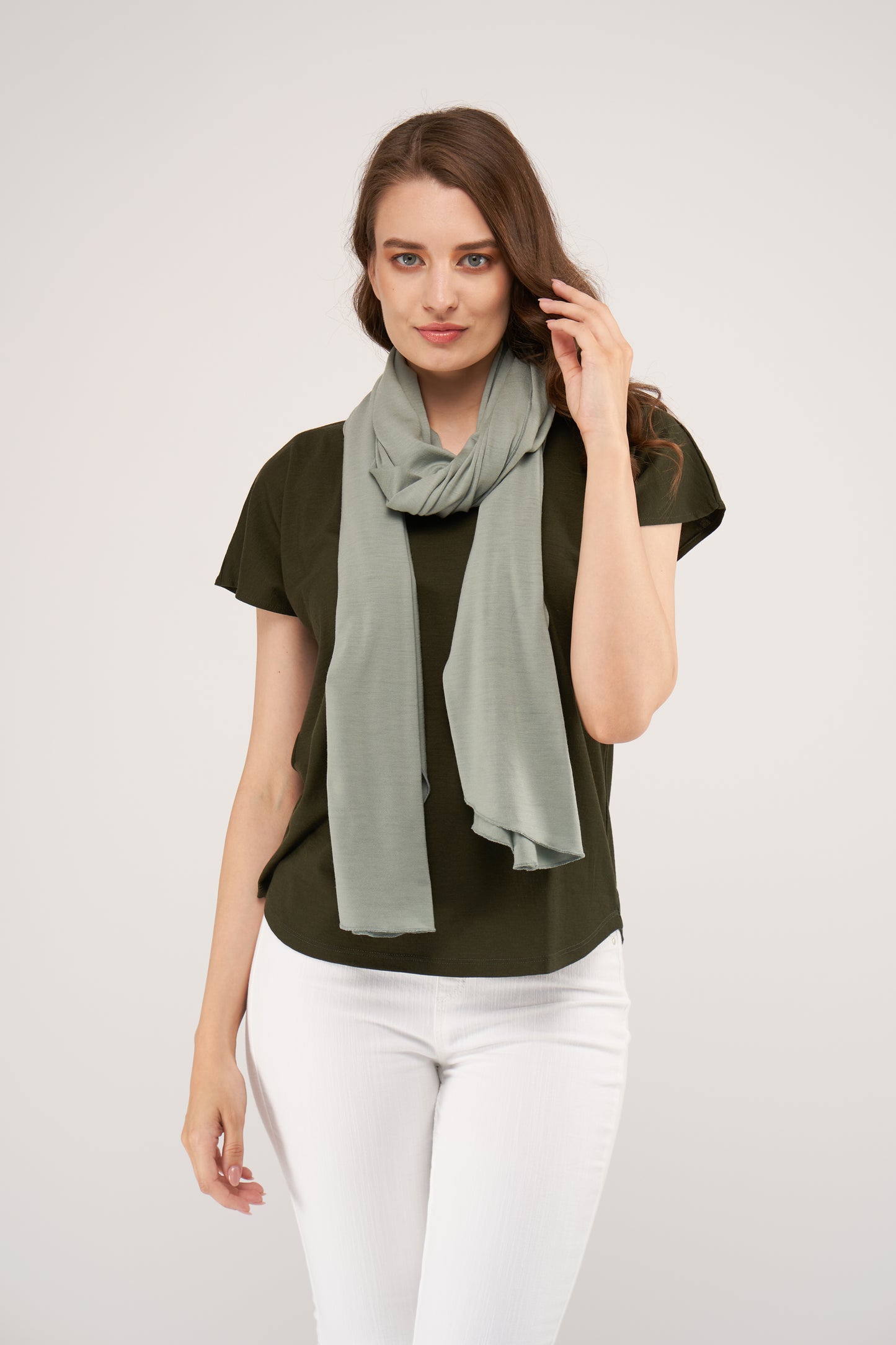 Light Merino Scarf Mint