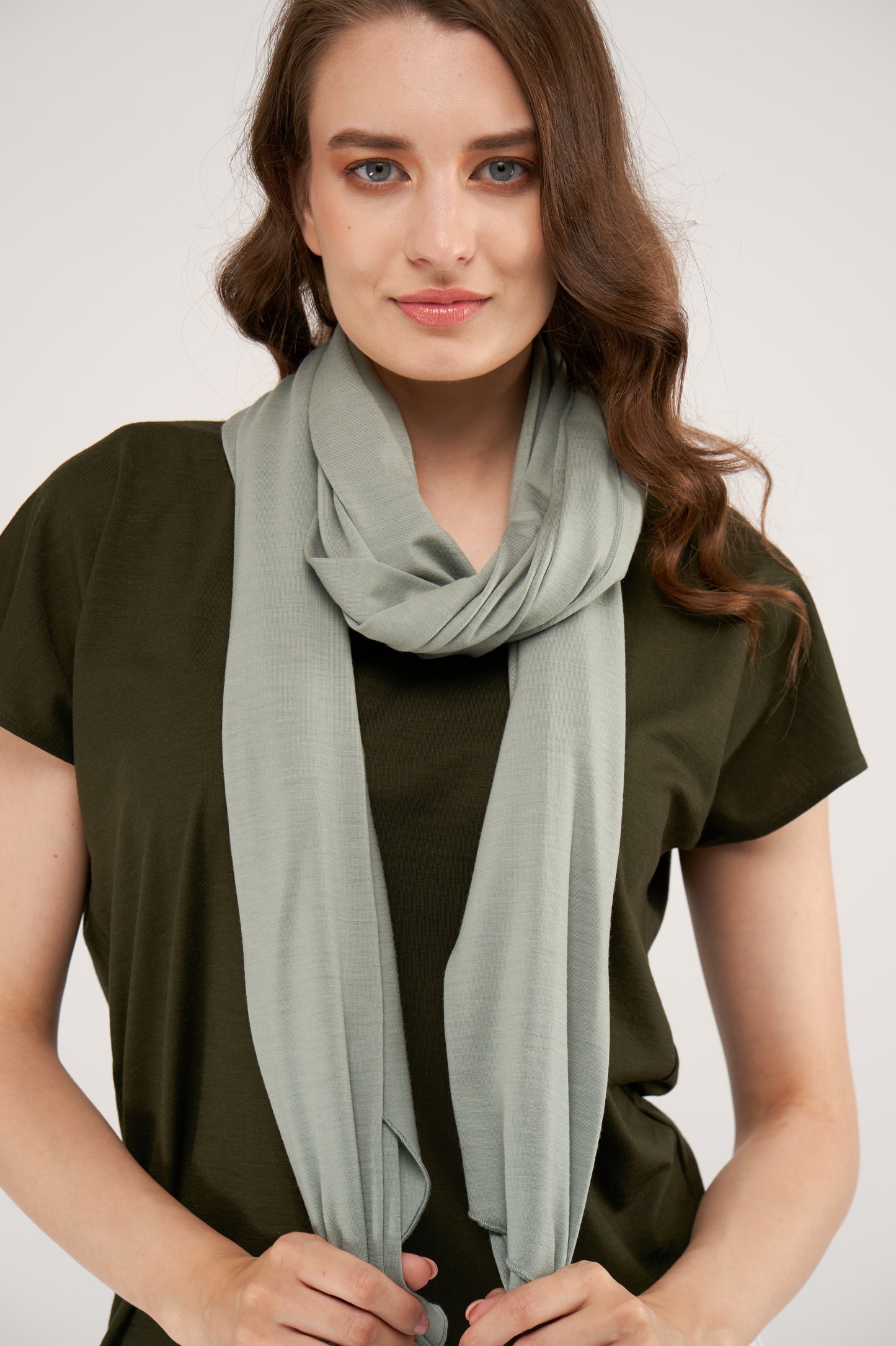 Light Merino Scarf Mint