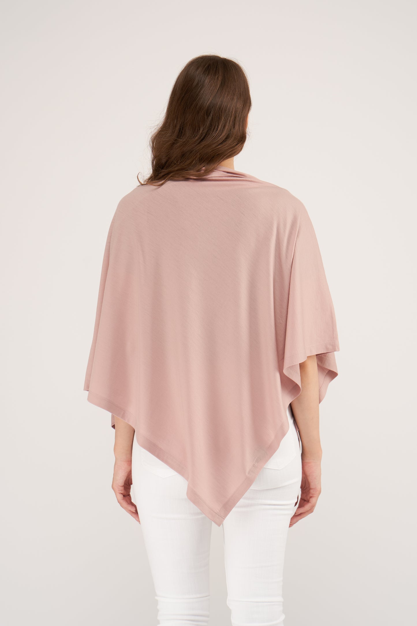 Draped Merino Poncho Nude Jersey