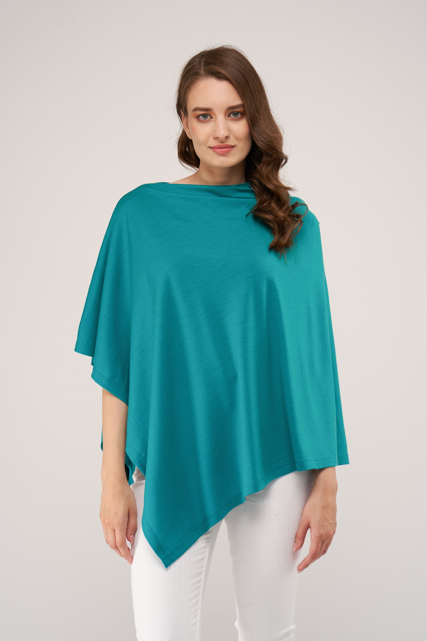 Drape Merino Poncho Emerald