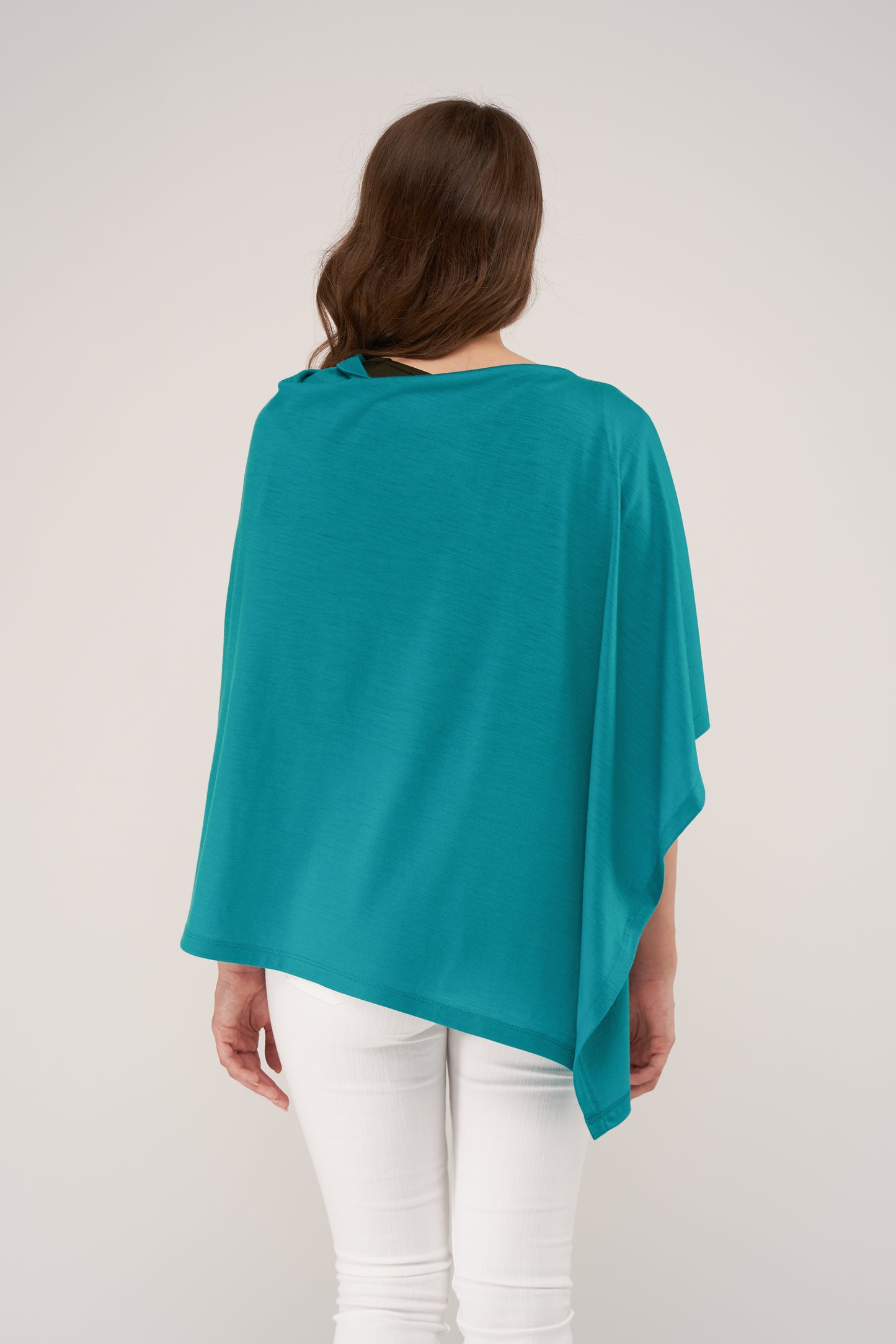 Drape Merino Poncho Emerald